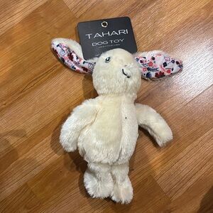 Tahari Dog Toy Bunny 10” Very Solf With Squeaker.